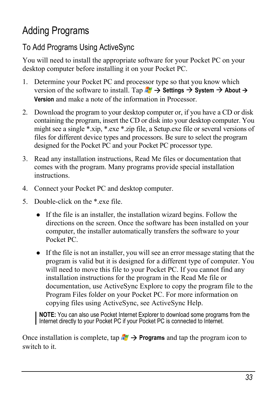 Adding programs | Mio pmn User Manual | Page 41 / 100