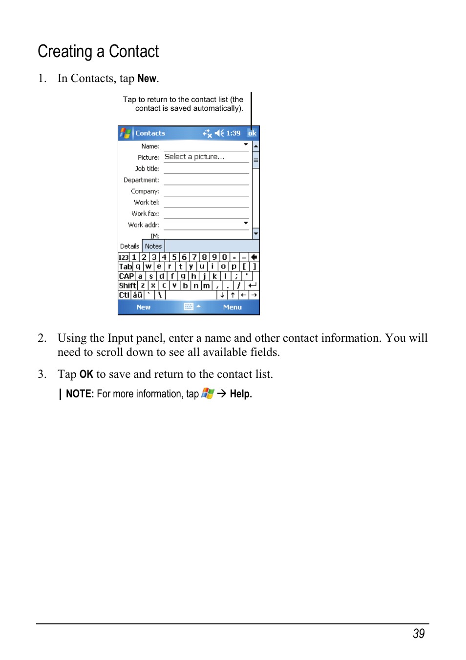 Creating a contact | Mio pmn User Manual | Page 47 / 100