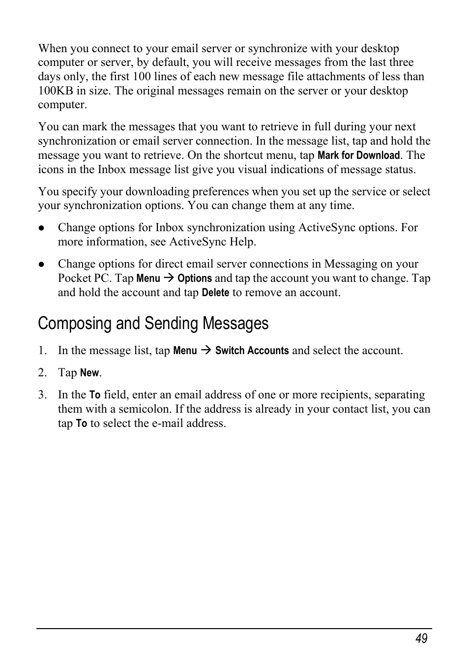 Composing and sending messages | Mio pmn User Manual | Page 57 / 100