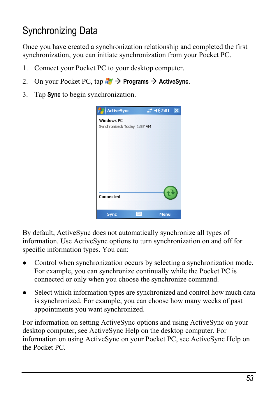 Synchronizing data | Mio pmn User Manual | Page 61 / 100
