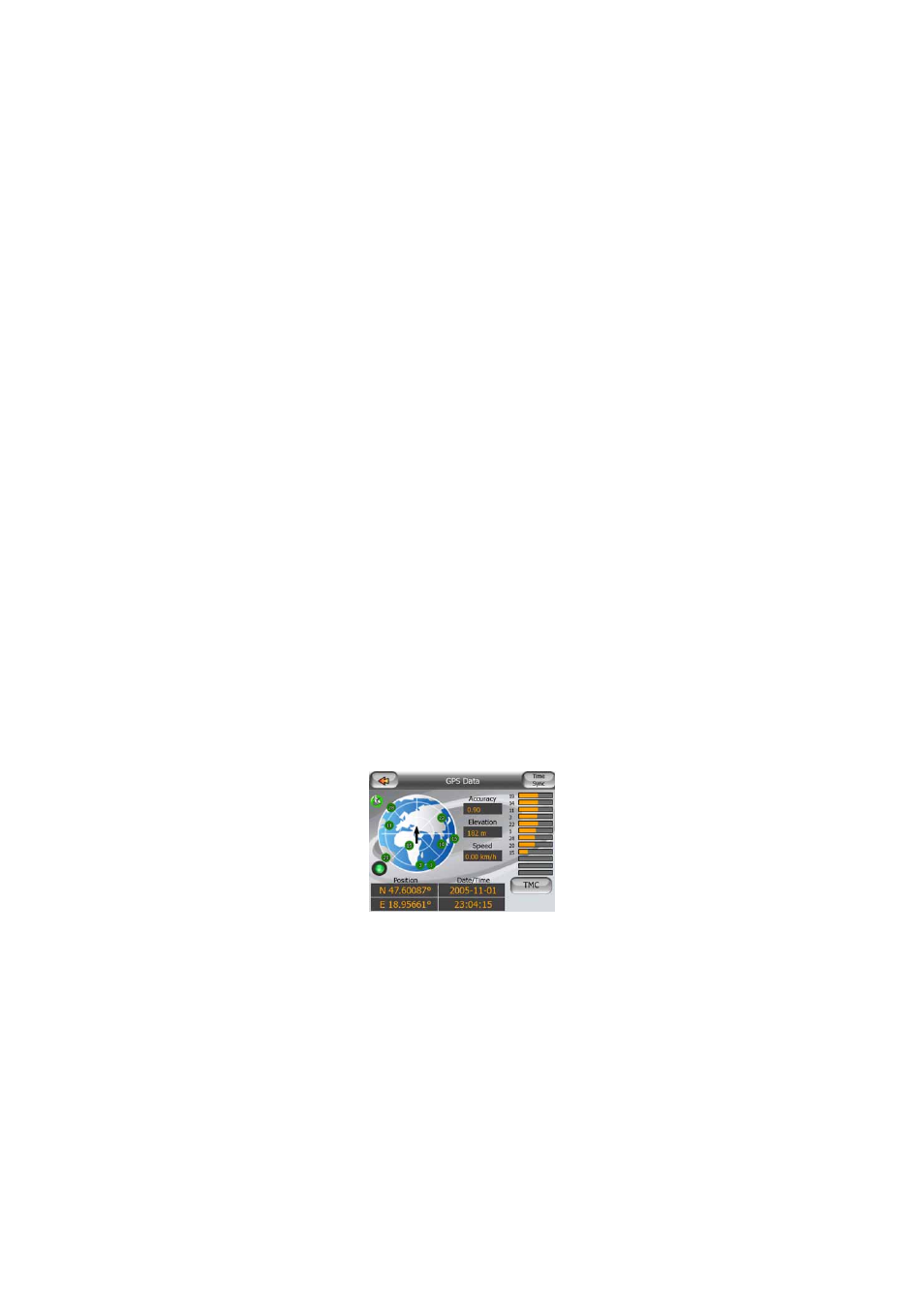 Approaching next turn (no. 20), Current speed limit (no. 21), Gps data screen | Gps data displayed, 18 approaching, Next turn (no. 20), 19 current, Speed, Limit (no. 21), 3 gps | Mio MioMap User Manual | Page 29 / 84