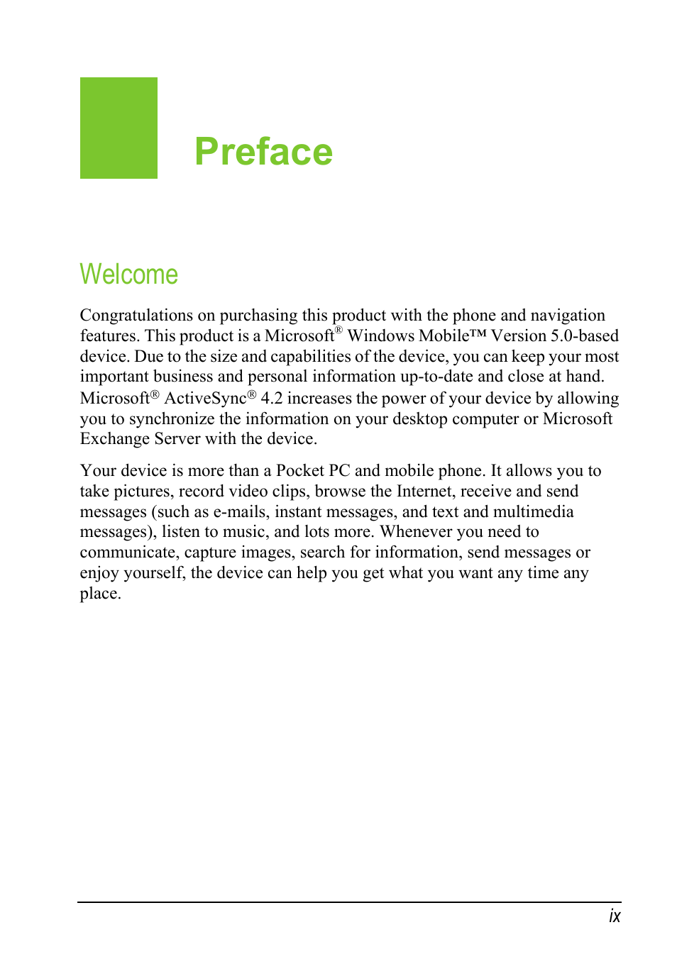 Preface, Welcome | Mio A501 User Manual | Page 11 / 202