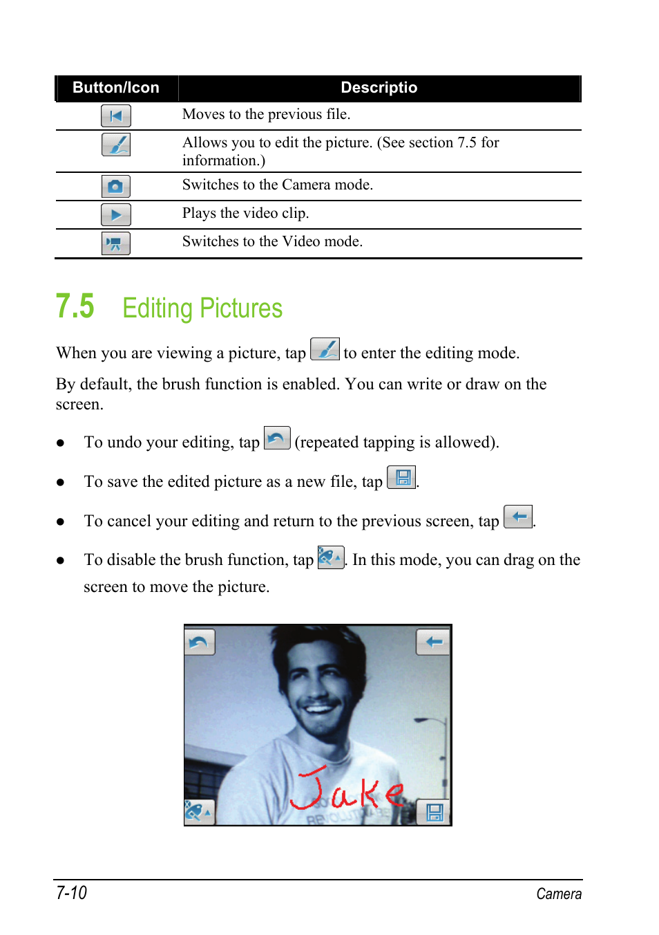 5 editing pictures, Editing pictures | Mio A501 User Manual | Page 146 / 202