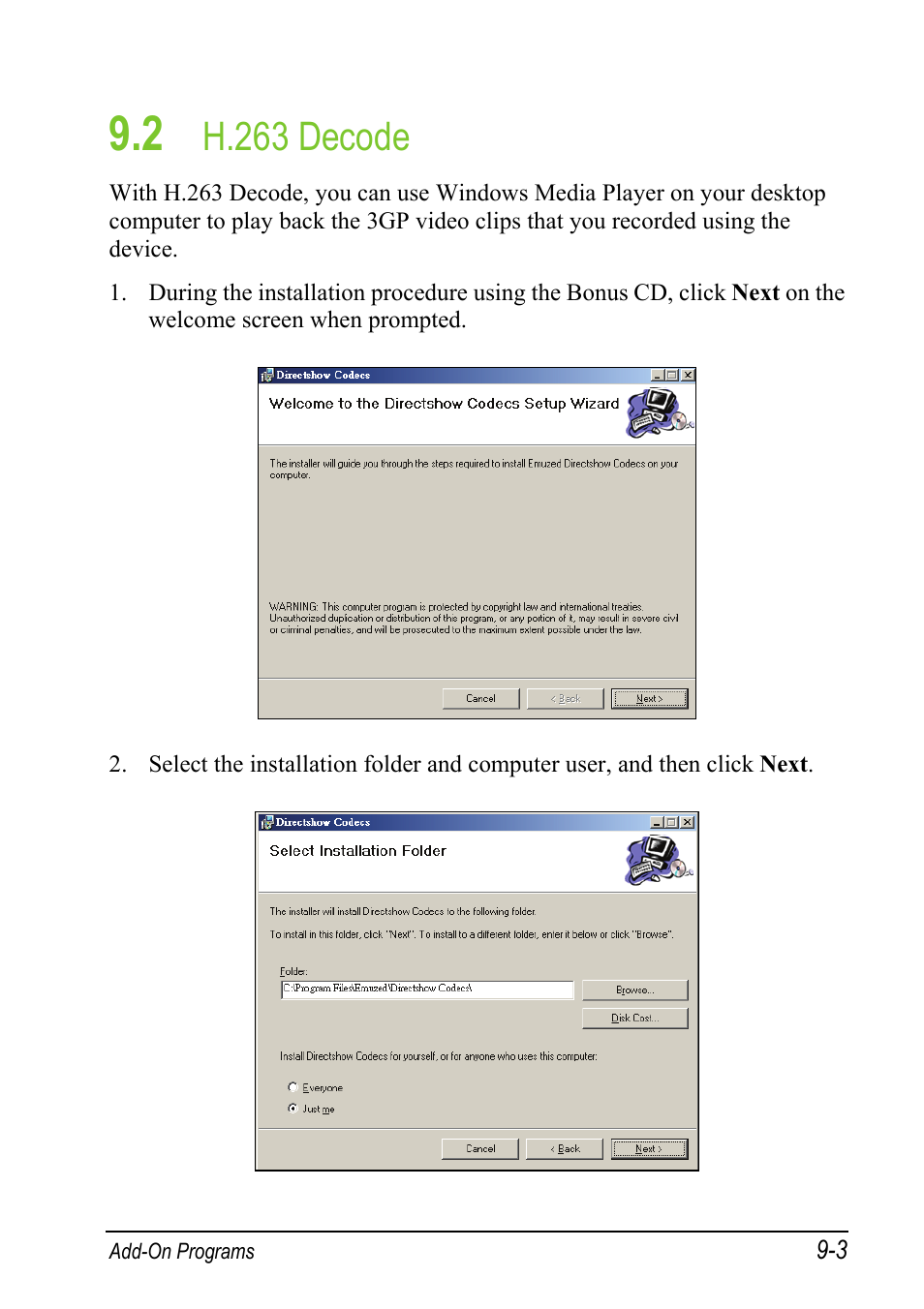 2 h.263 decode, H.263 decode | Mio A501 User Manual | Page 167 / 202