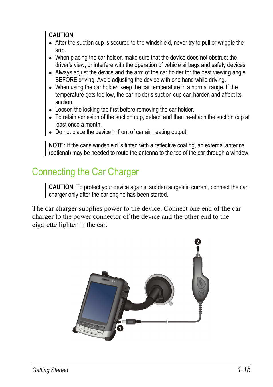 Connecting the car charger | Mio A501 User Manual | Page 31 / 202