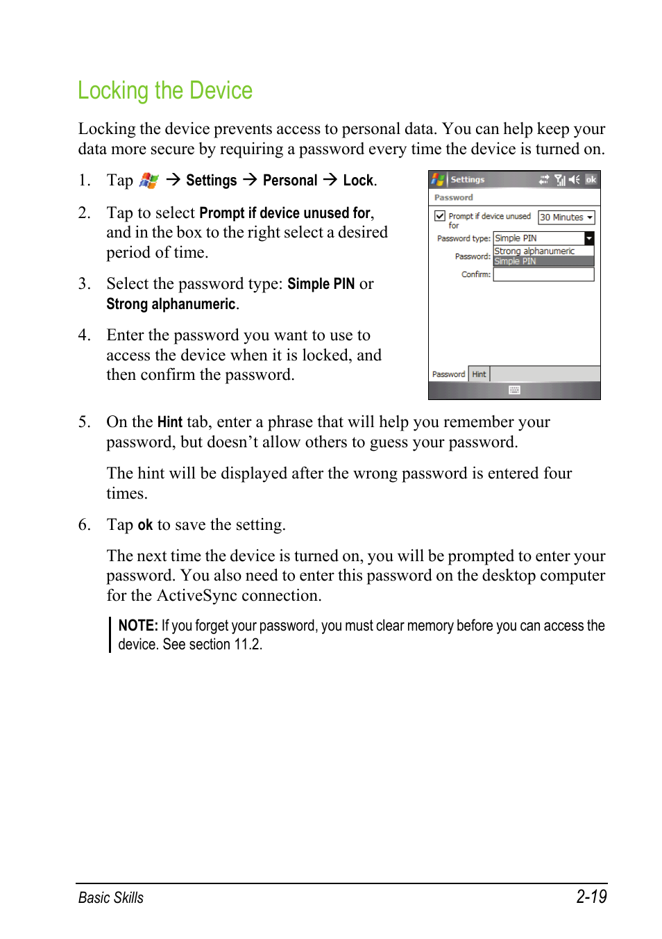 Locking the device | Mio A501 User Manual | Page 53 / 202