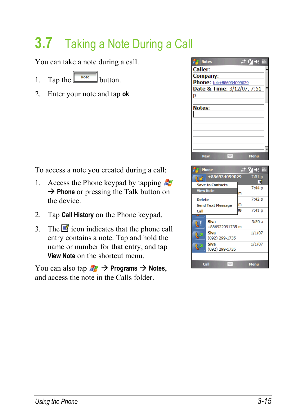 7 taking a note during a call | Mio A501 User Manual | Page 69 / 202