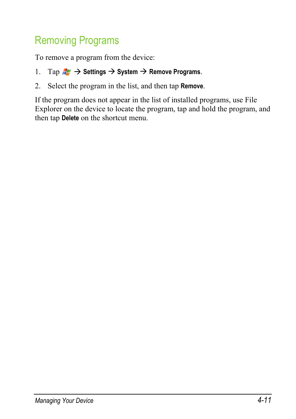 Removing programs | Mio A501 User Manual | Page 93 / 202