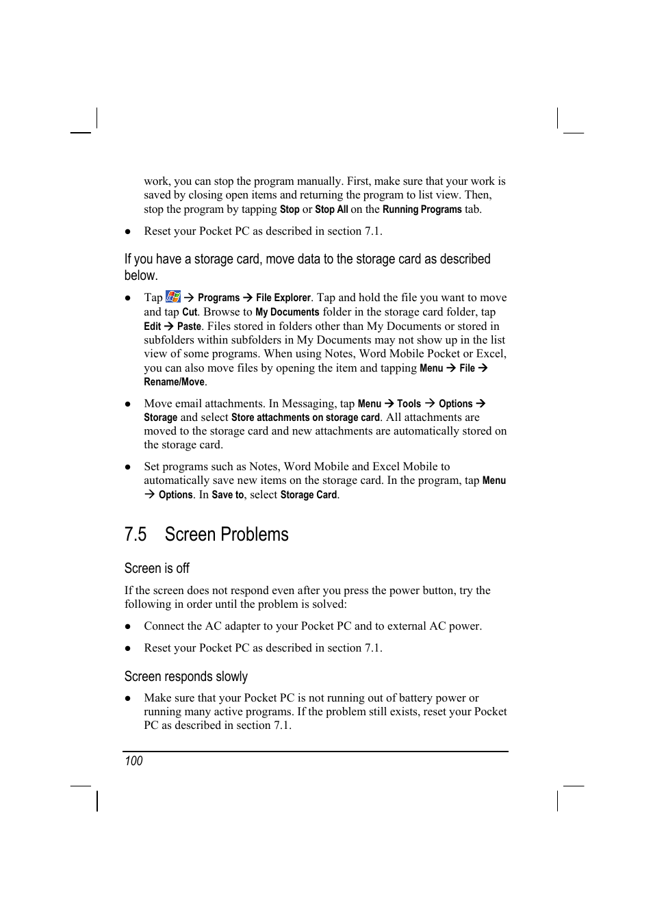 5 screen problems, Screen problems | Mio A201 User Manual | Page 108 / 122
