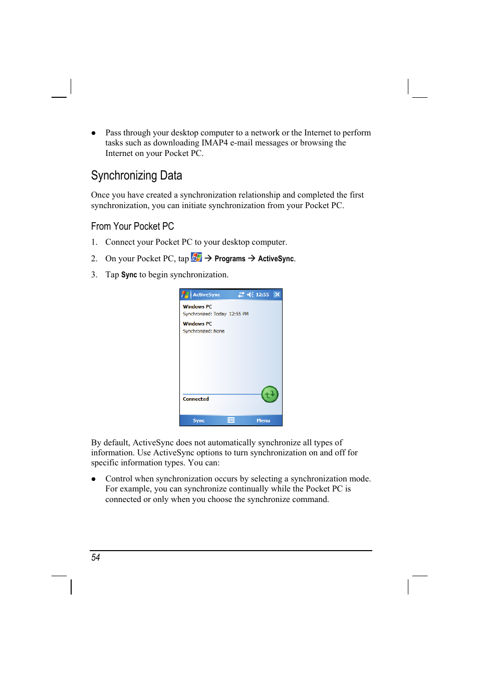 Synchronizing data | Mio A201 User Manual | Page 62 / 122