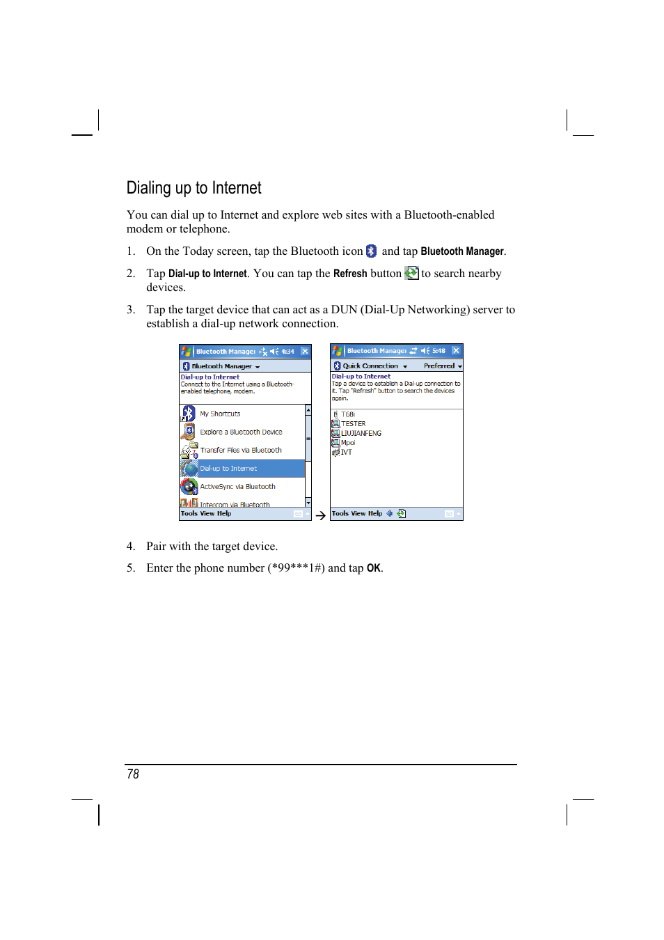 Dialing up to internet | Mio A201 User Manual | Page 86 / 122