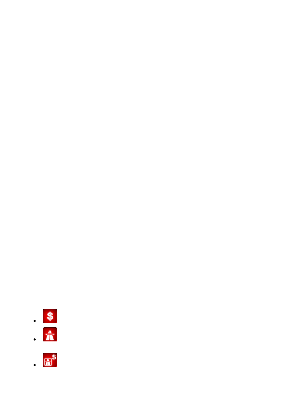 Time left, Estimated arrival, Destination / via point | Warning icons, 2 warning icons | Mio C210 User Manual | Page 33 / 80