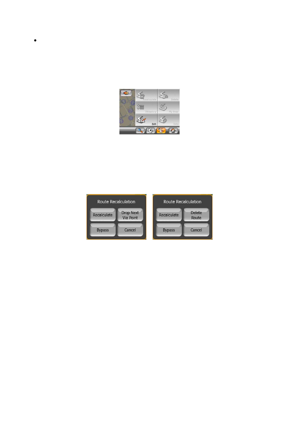 Route tab, Recalculate, 3 route tab | 1 recalculate | Mio C210 User Manual | Page 41 / 80