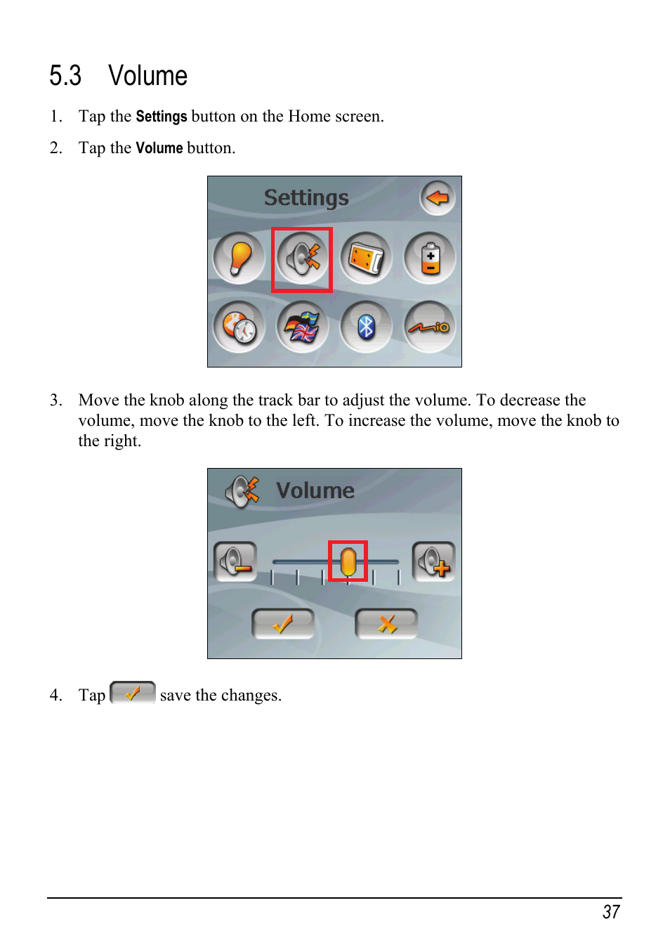 3 volume, Volume | Mio Digi Walker C510 User Manual | Page 45 / 86