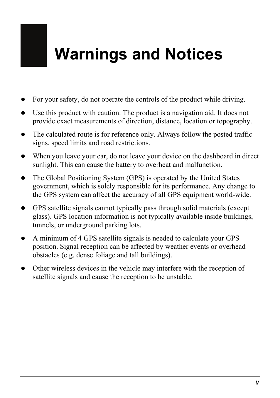 Warnings and notices | Mio Digi Walker C510 User Manual | Page 7 / 86