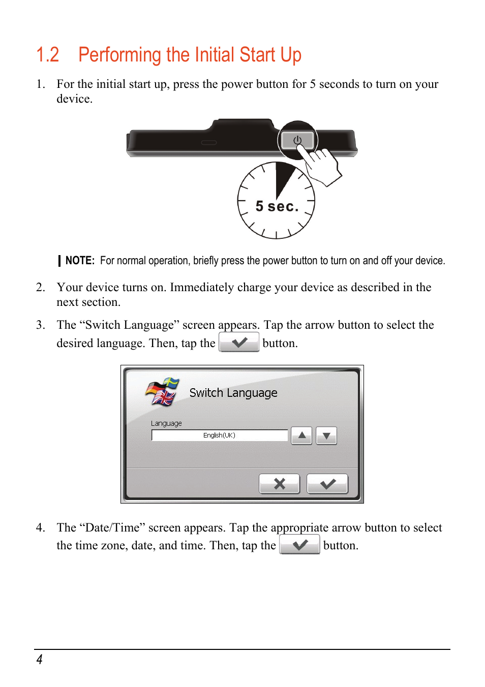2 performing the initial start up, Left-side components | Mio c320 User Manual | Page 12 / 54