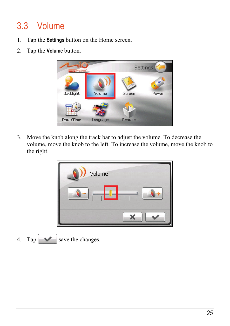 3 volume, Opening a play list, Equalizer | Mio c320 User Manual | Page 33 / 54