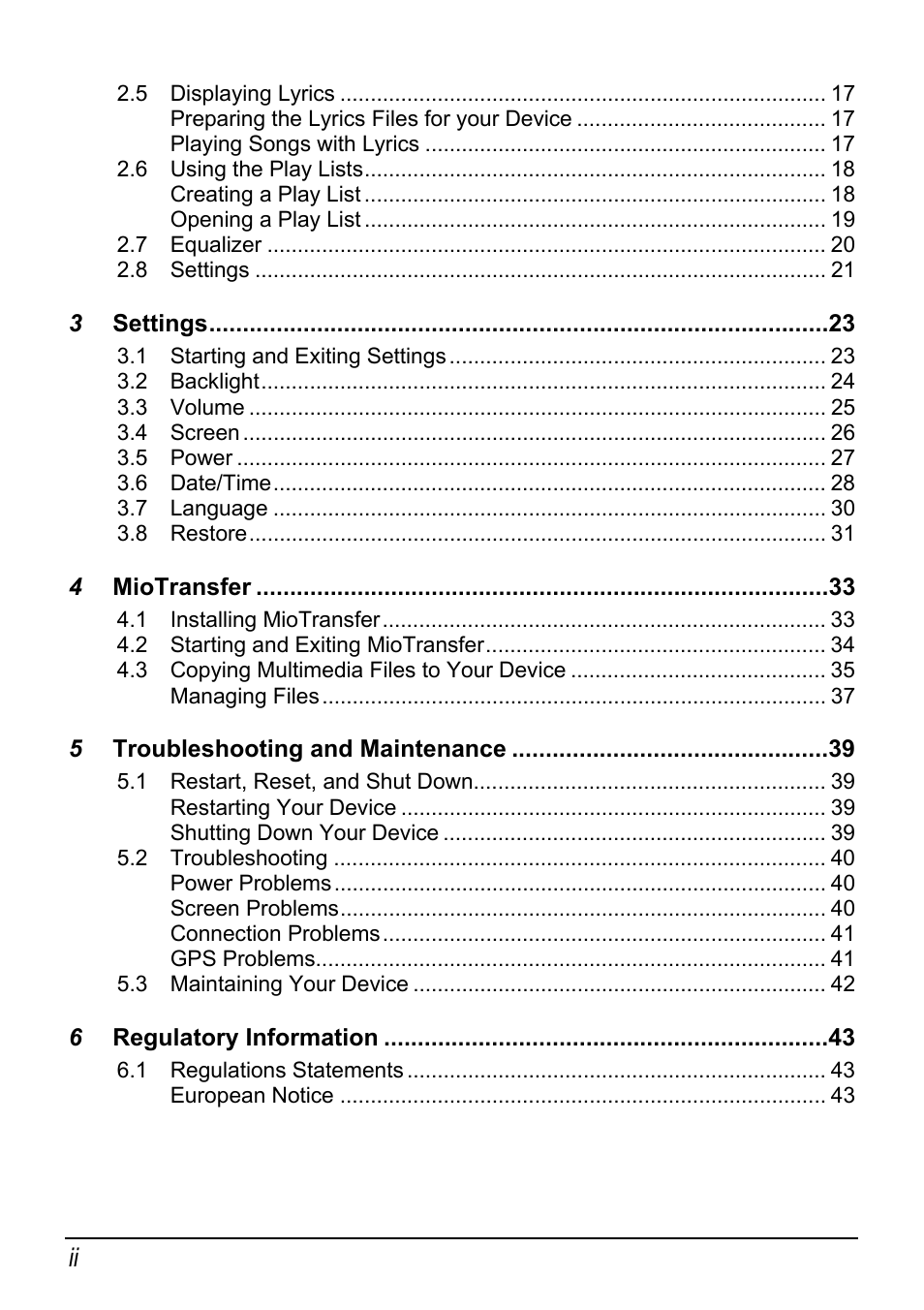 Mio c320 User Manual | Page 4 / 54