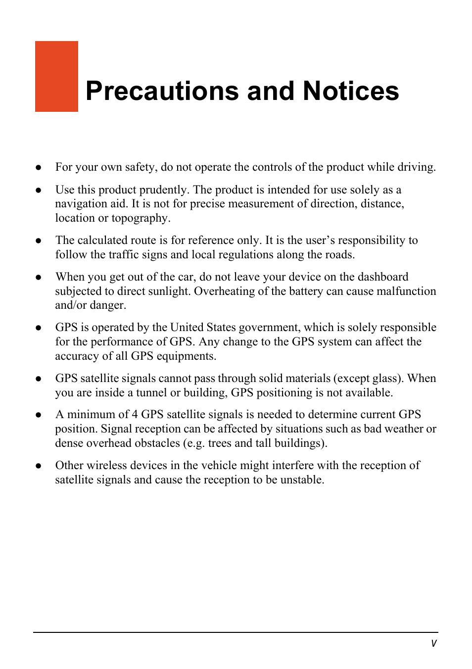 Precautions and notices | Mio c320 User Manual | Page 7 / 54