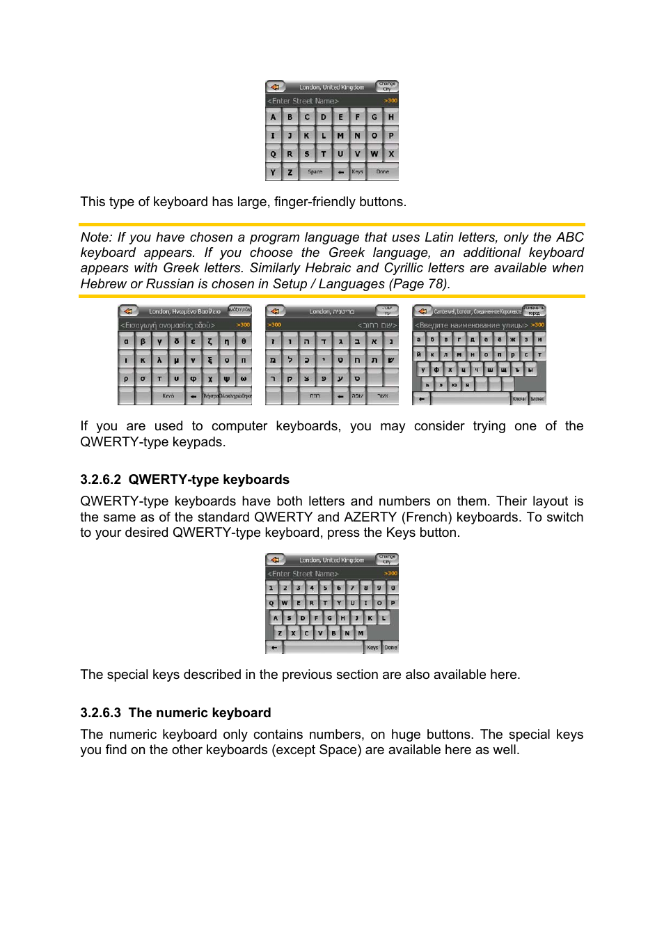 Qwerty-type keyboards, The numeric keyboard | Mio MIOMAP C220 User Manual | Page 13 / 86