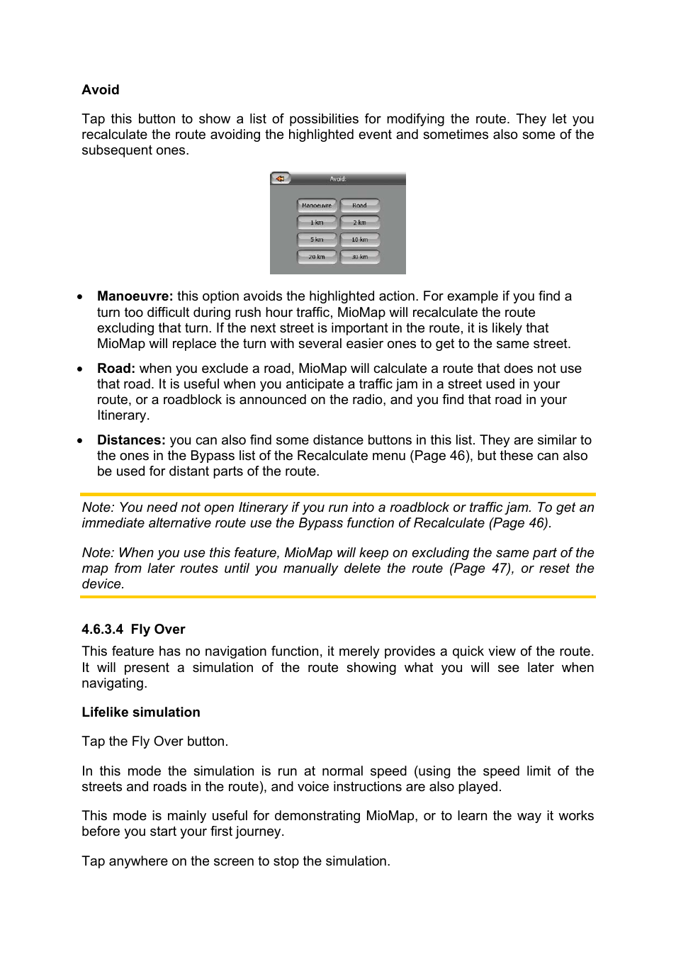 Fly over | Mio MIOMAP C220 User Manual | Page 49 / 86