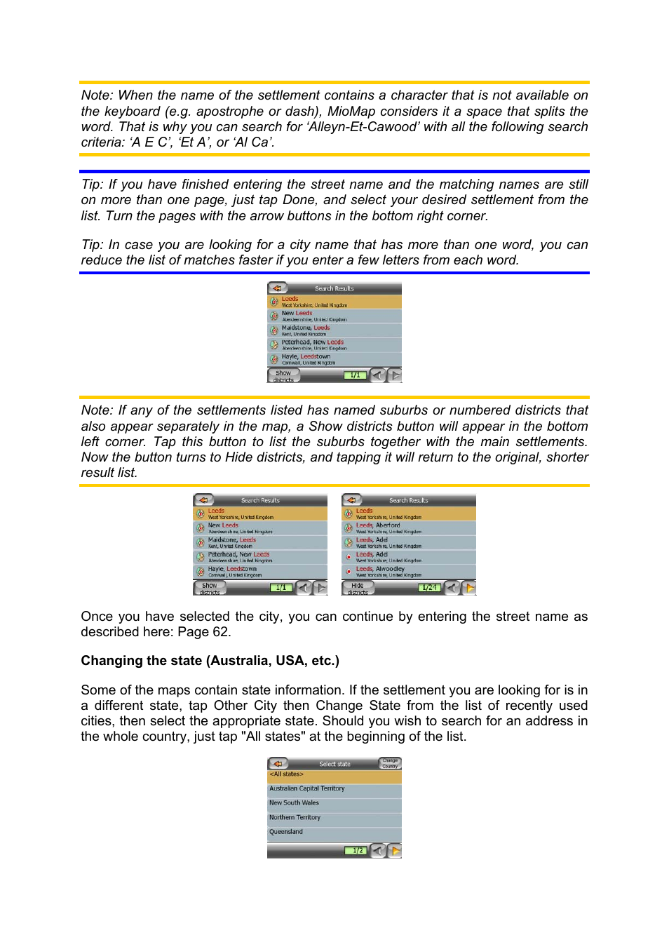 Mio MIOMAP C220 User Manual | Page 61 / 86