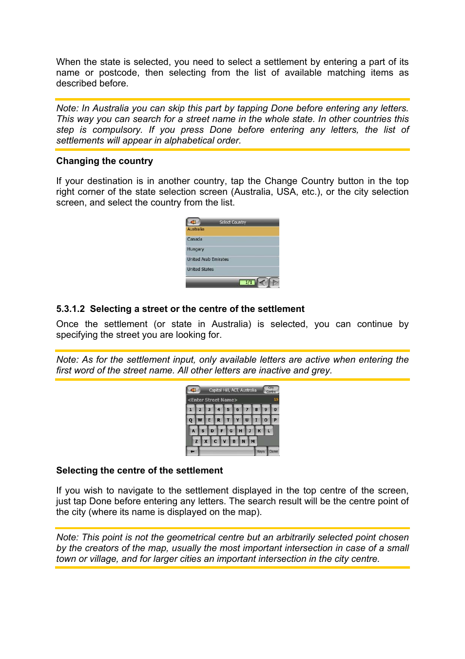 Selecting a street or the centre of the settlement | Mio MIOMAP C220 User Manual | Page 62 / 86