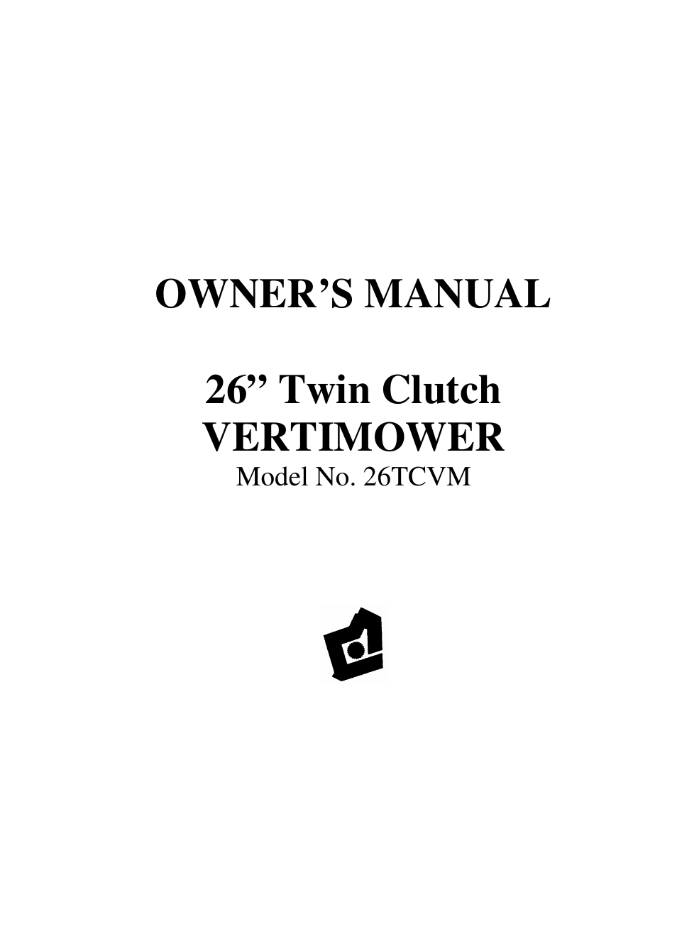 M.E.Y. Equipment 26TCVM User Manual | 8 pages