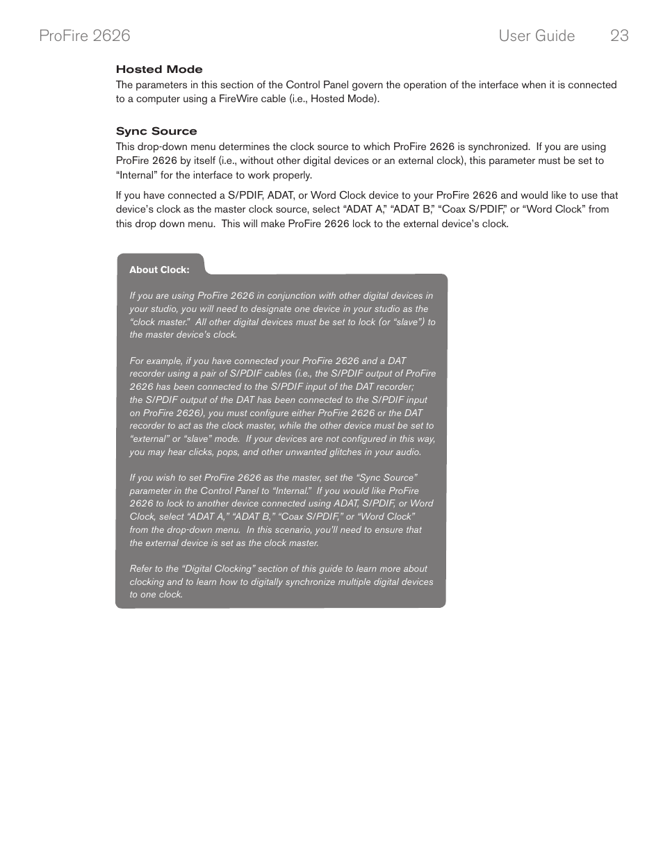 M-AUDIO PROFIRE 2626 User Manual | Page 24 / 51
