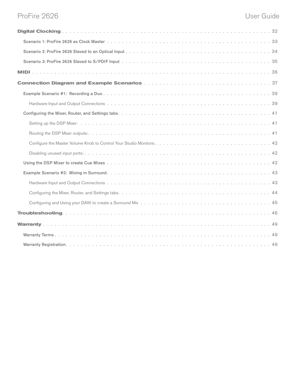 User guide profire 2626 | M-AUDIO PROFIRE 2626 User Manual | Page 3 / 51