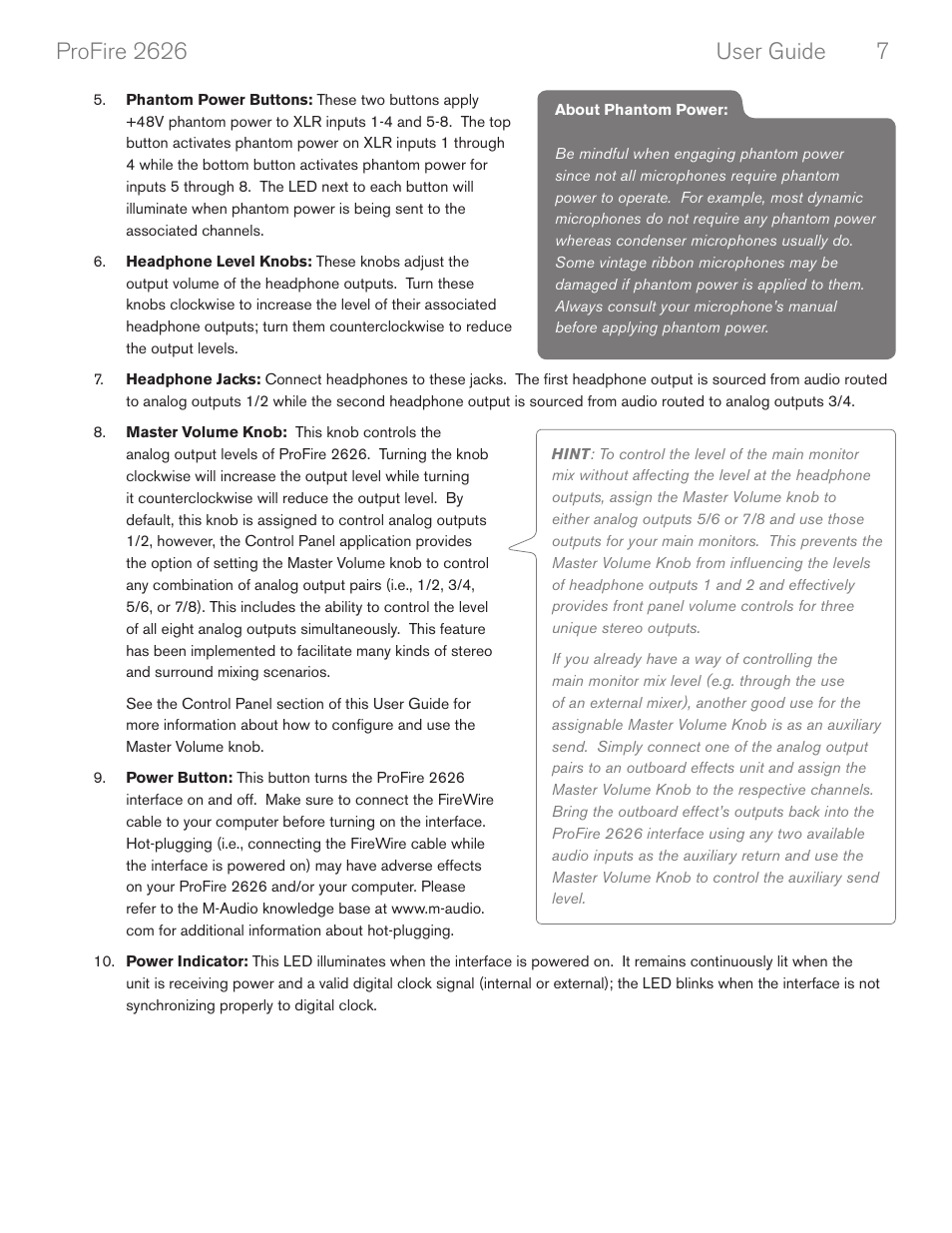 M-AUDIO PROFIRE 2626 User Manual | Page 8 / 51