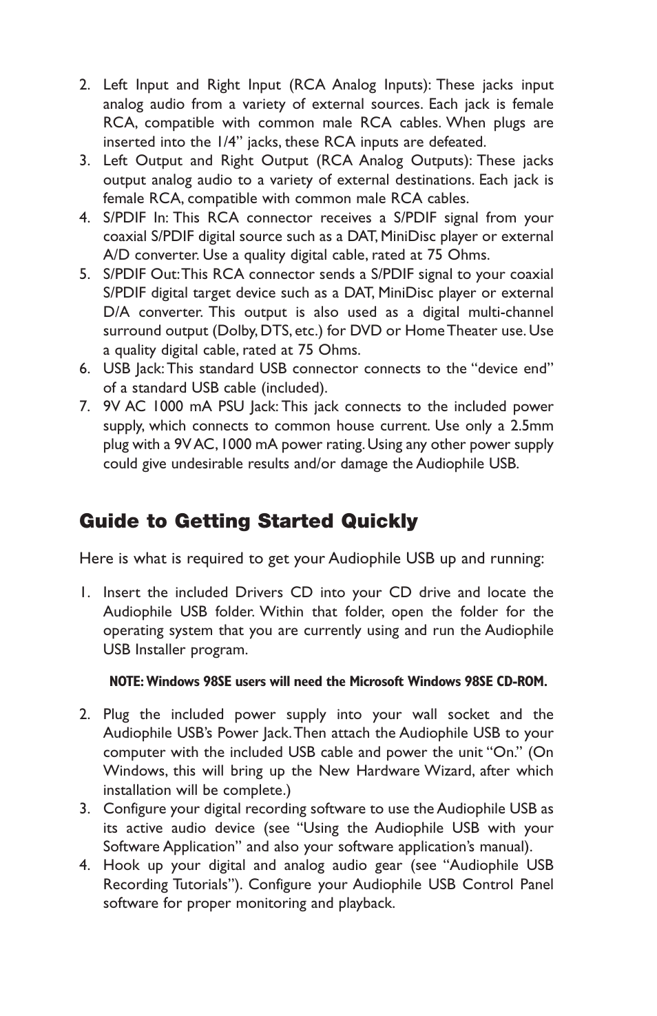 Guide to getting started quickly | M-AUDIO AP-012403 User Manual | Page 5 / 35