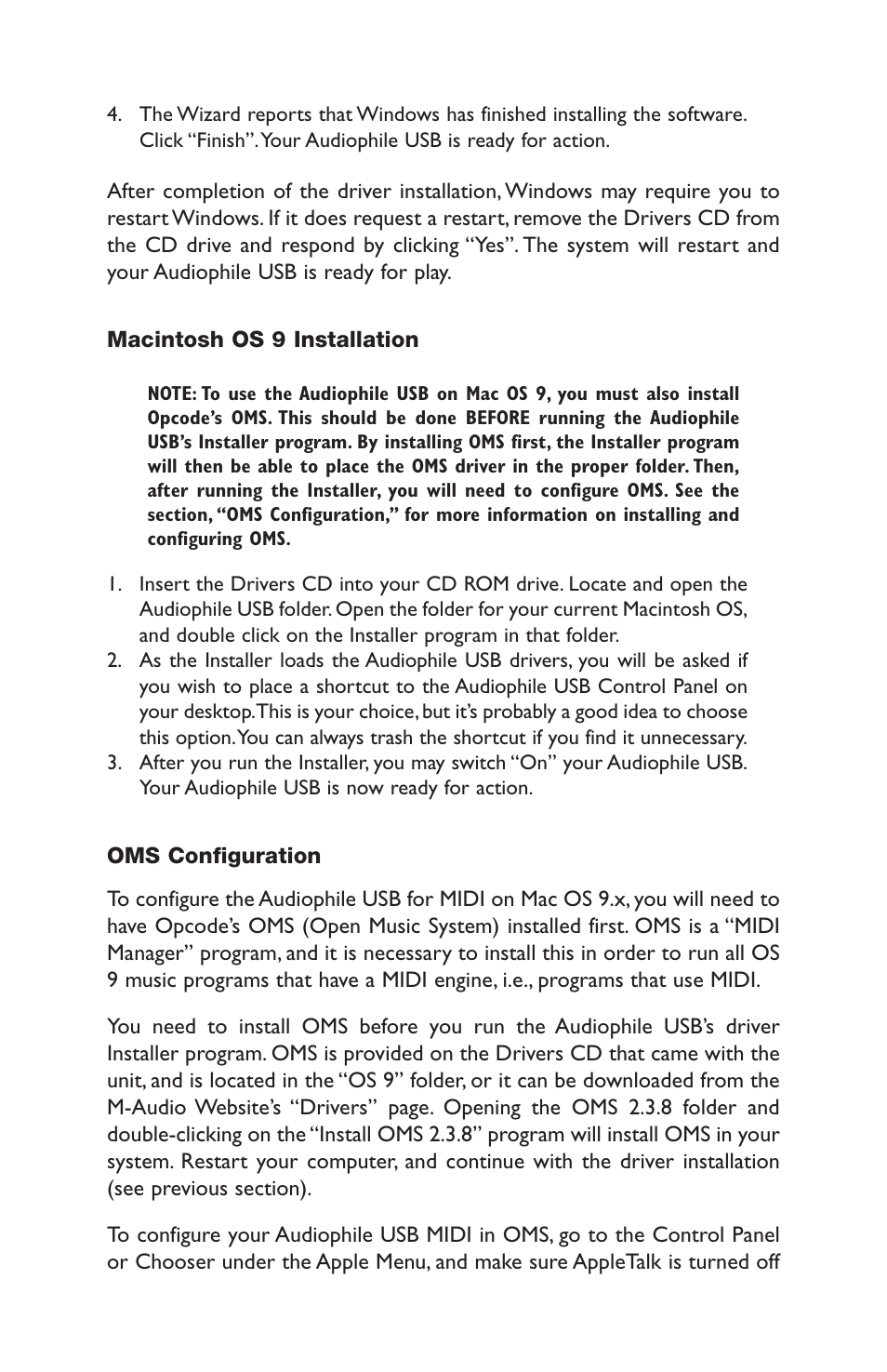 M-AUDIO AP-012403 User Manual | Page 7 / 35