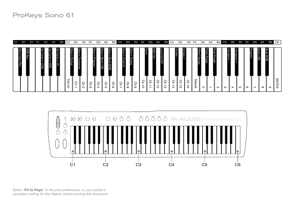 M-AUDIO Sono61 User Manual | 1 page