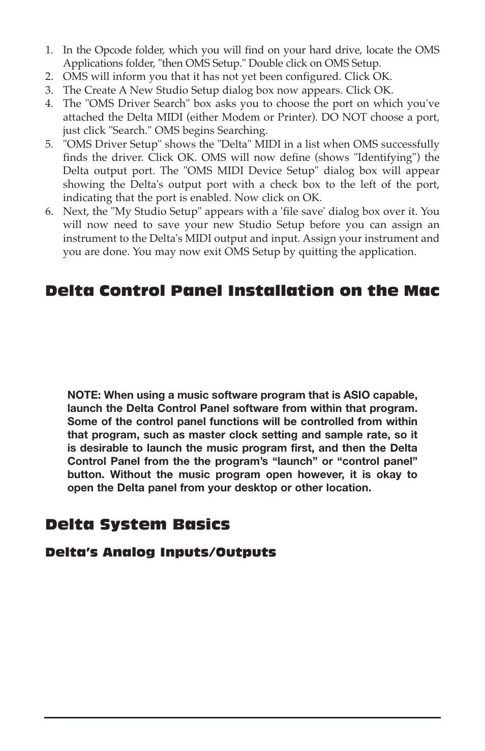 Delta control panel installation on the mac, Delta system basics | M-AUDIO 1010LT User Manual | Page 14 / 59