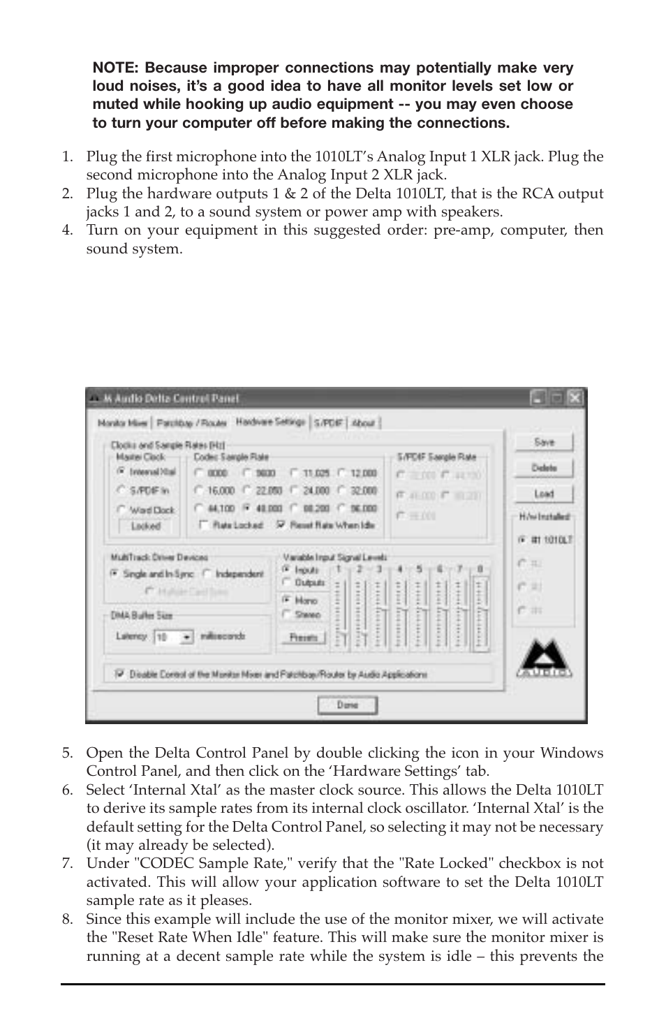 M-AUDIO 1010LT User Manual | Page 40 / 59