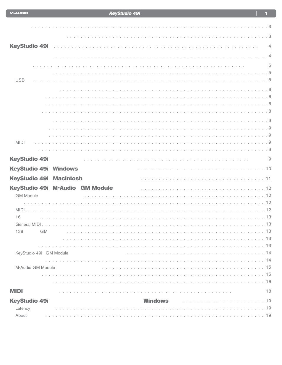 M-AUDIO KEYSTUDIO 49I User Manual | Page 2 / 41