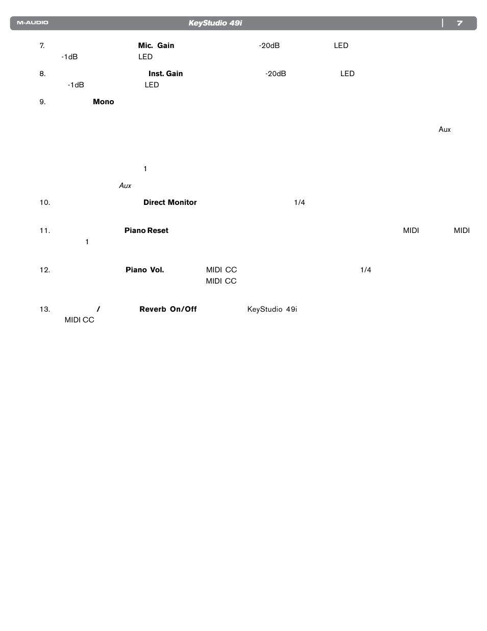 M-AUDIO KEYSTUDIO 49I User Manual | Page 8 / 41