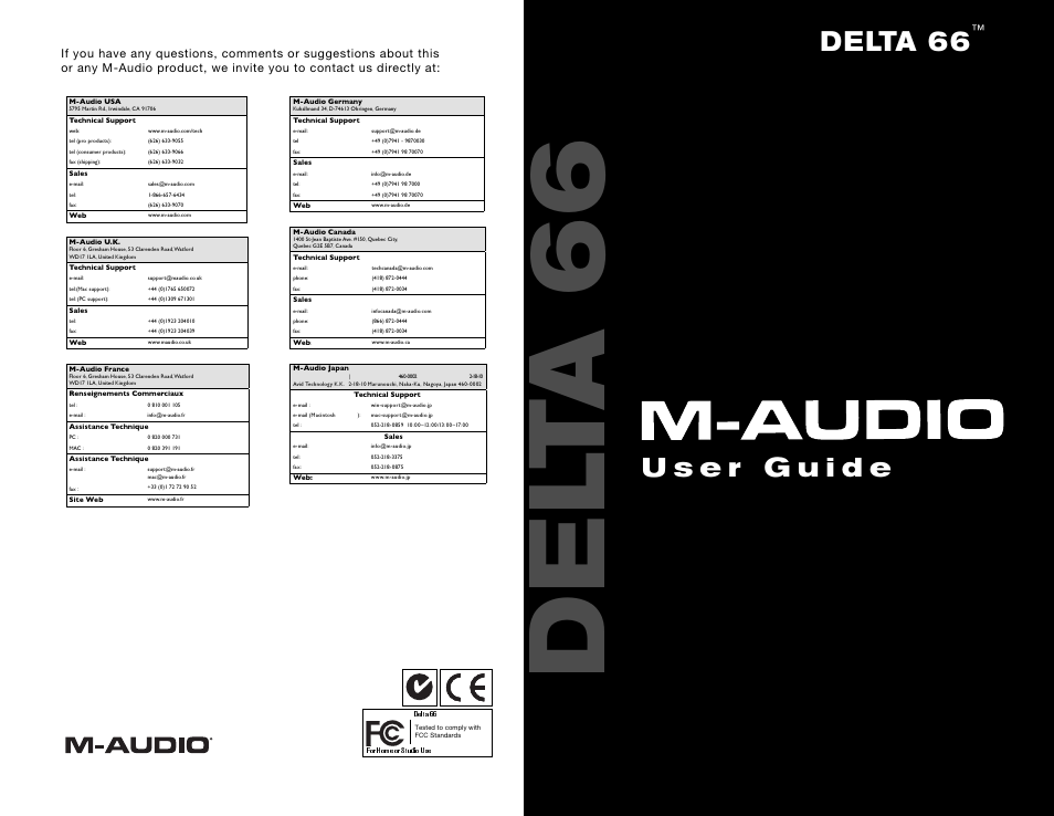 De lt a 6 6, Delta 66 | M-AUDIO DELTA 66 User Manual | Page 49 / 49