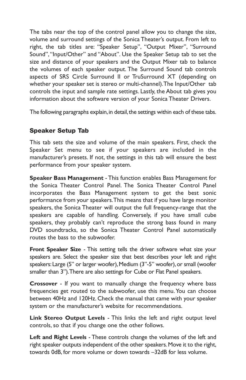 M-AUDIO Sonica Theater User Manual | Page 22 / 32