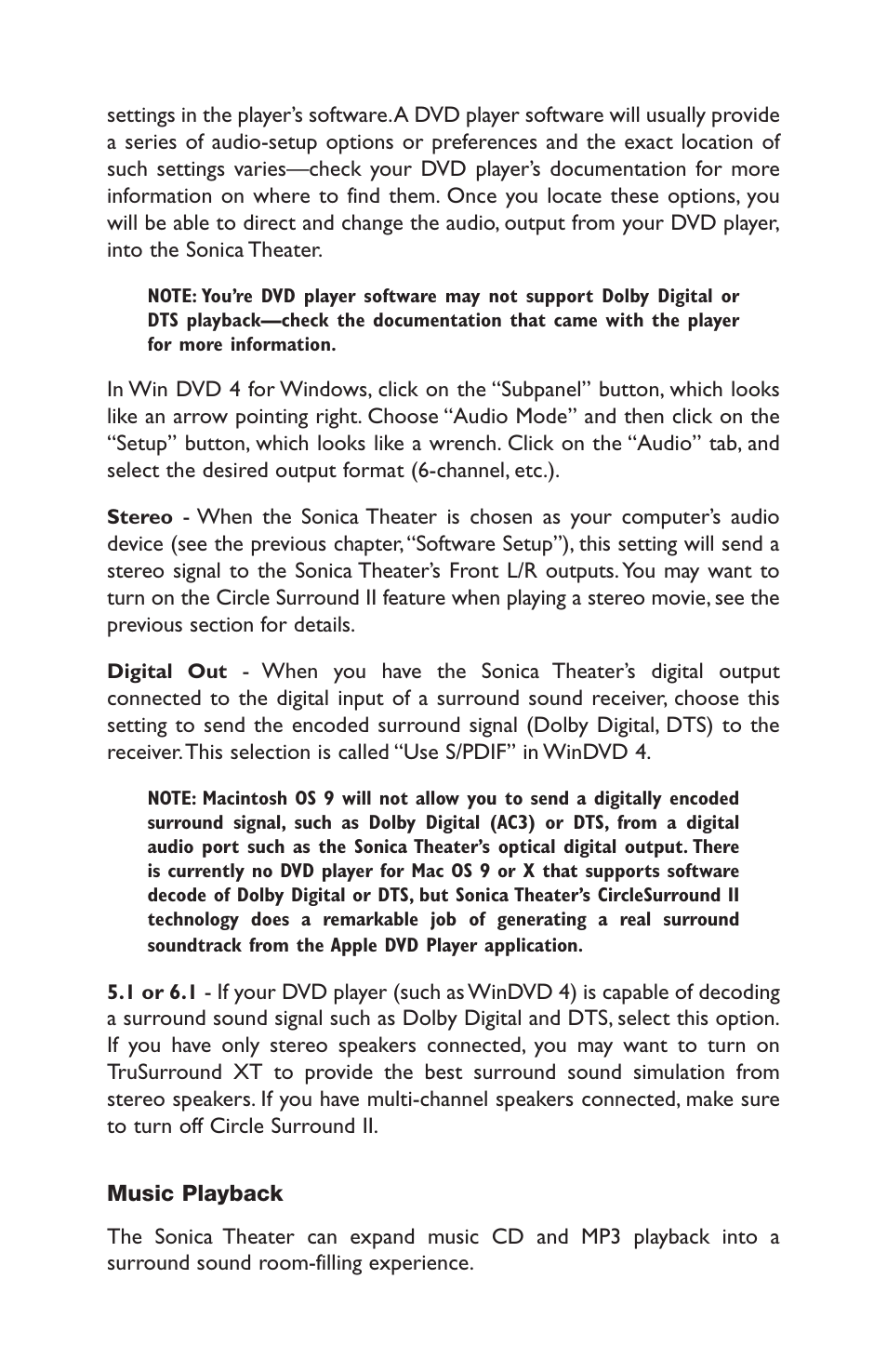 M-AUDIO Sonica Theater User Manual | Page 27 / 32