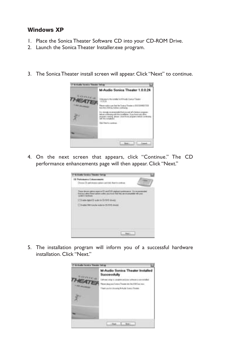 M-AUDIO Sonica Theater User Manual | Page 5 / 32