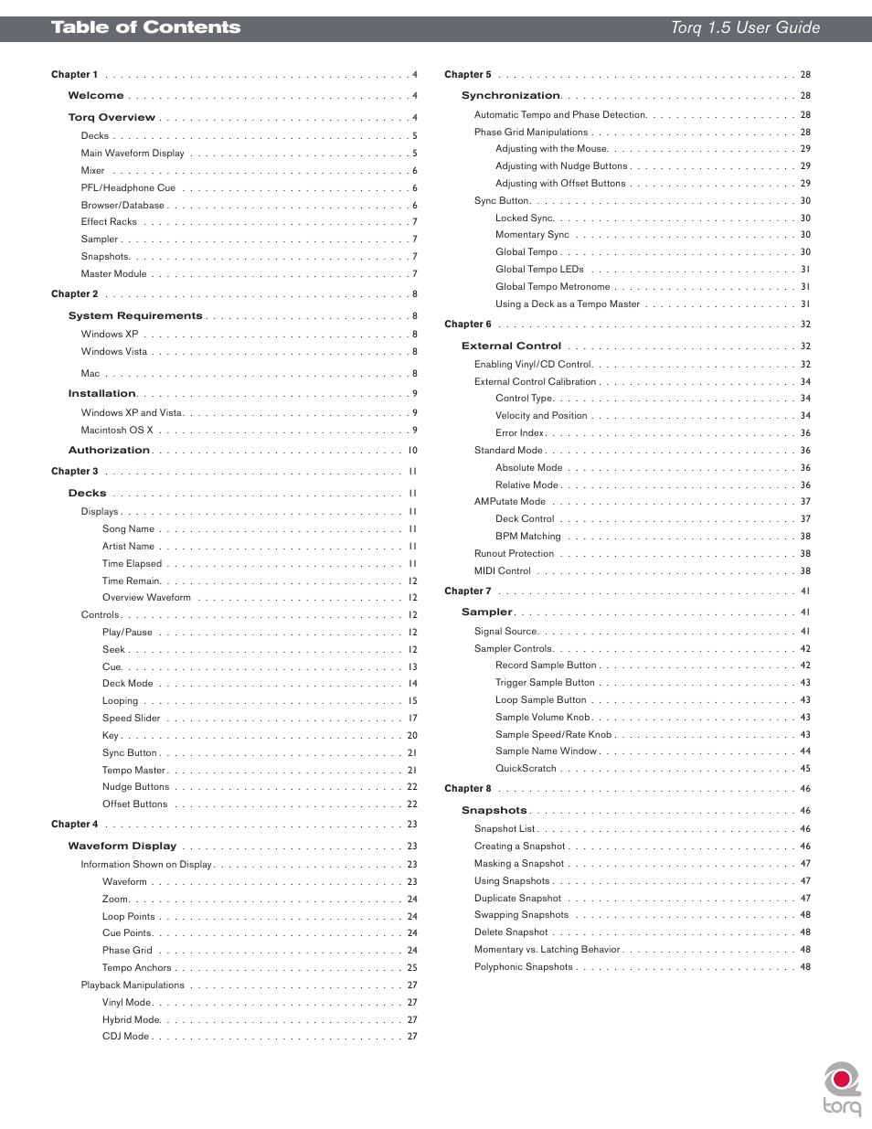 M-AUDIO Torq 1.5 User Manual | Page 2 / 99