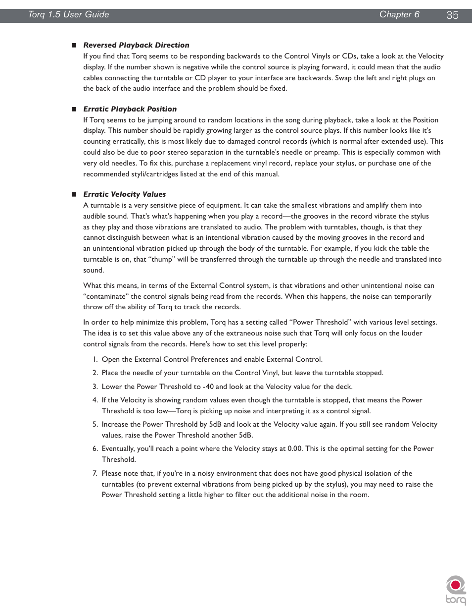 M-AUDIO Torq 1.5 User Manual | Page 36 / 99