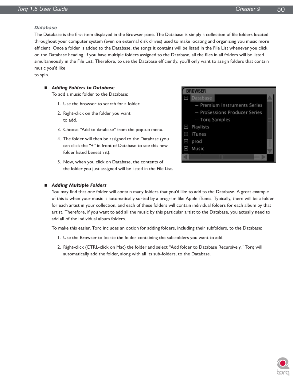 Database | M-AUDIO Torq 1.5 User Manual | Page 51 / 99