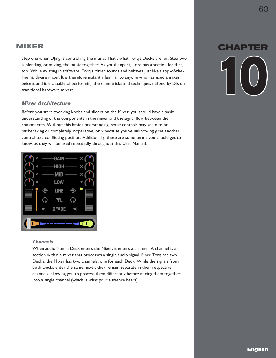 Chapter 10, Mixer, Mixer architecture | Channels | M-AUDIO Torq 1.5 User Manual | Page 61 / 99