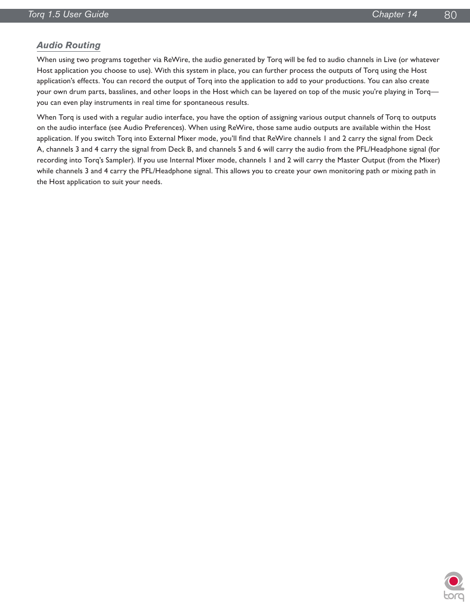 Audio routing | M-AUDIO Torq 1.5 User Manual | Page 81 / 99