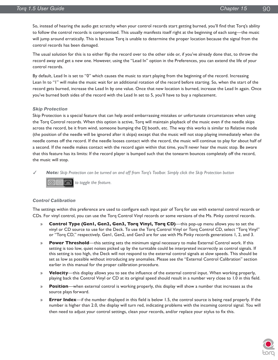 Skip protection | M-AUDIO Torq 1.5 User Manual | Page 91 / 99