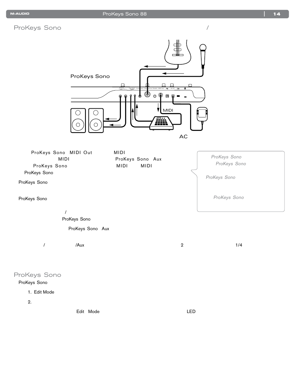 Prokeys sonoのデモ, Prokeys sono | M-AUDIO SONO 88 User Manual | Page 15 / 51