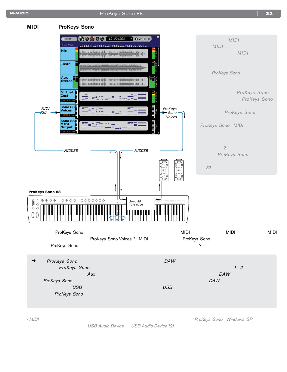 Midi prokeys sono | M-AUDIO SONO 88 User Manual | Page 23 / 51